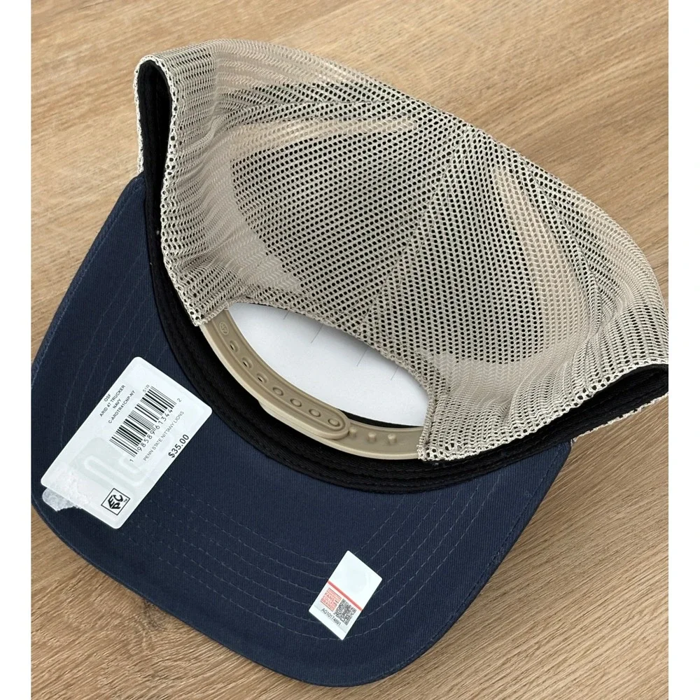 NWT 47 Brand Penn State Nittany Lions Arid Trucker Hat - OSFM - Navy Blue/Tan
